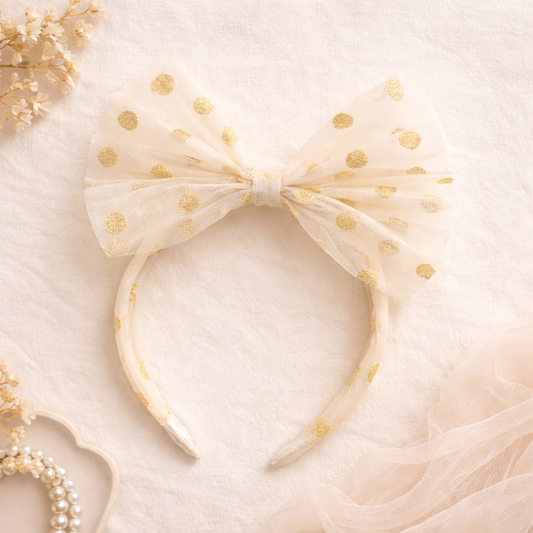 Tulle Glitter Spotty Headband